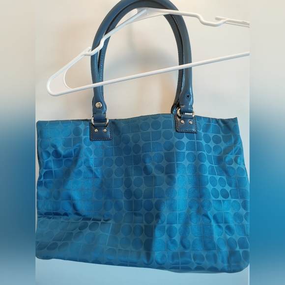 Kate Spade turquoise canvas tote bag - Picture 7 of 15